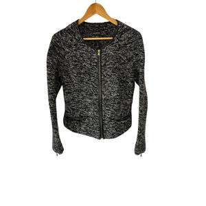 CLUB MONACO Blazer Wool Blend Women’s 10 Tweed Short Zip Up